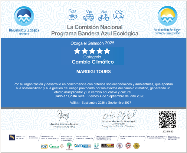 Mardigi Tours β 2025 Blue Flag Ecological Award, Climate Change Category